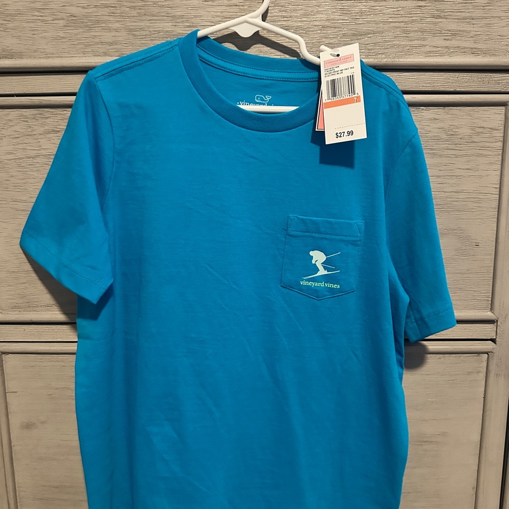 Vineyard Vines Kids Blue T-Shirt - Skiing